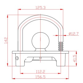 Unbranded 1X Steel Coupler Lock Coupling Universal Tow Ball Caravan Trailer Bar Hitch Pin