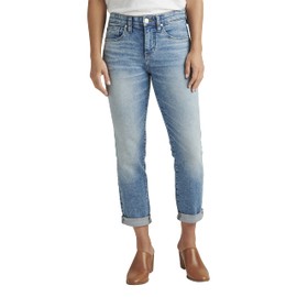 JAG Jeans Women's Carter Mid Rise Girlfriend Jeans, Del Mar, 16