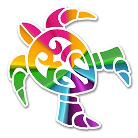 2 x 10cm Sea Turtle Vinyl Sticker Laptop Helmet Skate Surf Dive Animal Fun #6247 (10cm x 10cm)