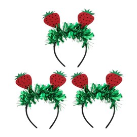 LIFKOME 3pcs Cute Tinsel Boppers for Hair Fruit-themed Fruit Pool Glitter Party Accessories Favors ' Parties Women Hoop Headband Hairband Spring Bopper Hoops