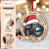 Camera Ornament, Camera Ornaments for Christmas Tree, 2 Layer Wood