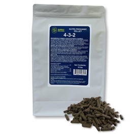 Supply Solutions 4-3-2 Nutri-Proganic Pellets Premium Fertilizer - Feed your Garden with Balanced Nutrients for Thriving Plants - Ideal for a variety of food crops (10 Pounds)