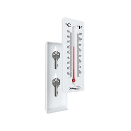 WYZworks Thermometer Hide a Key, Outdoor Hidden Storage Compartment for House Keys, Temperature Gauge with Celsius/Fahrenheit (℃/℉), Diversion Safe for Home, Emergency Entry Spare Key Holder
