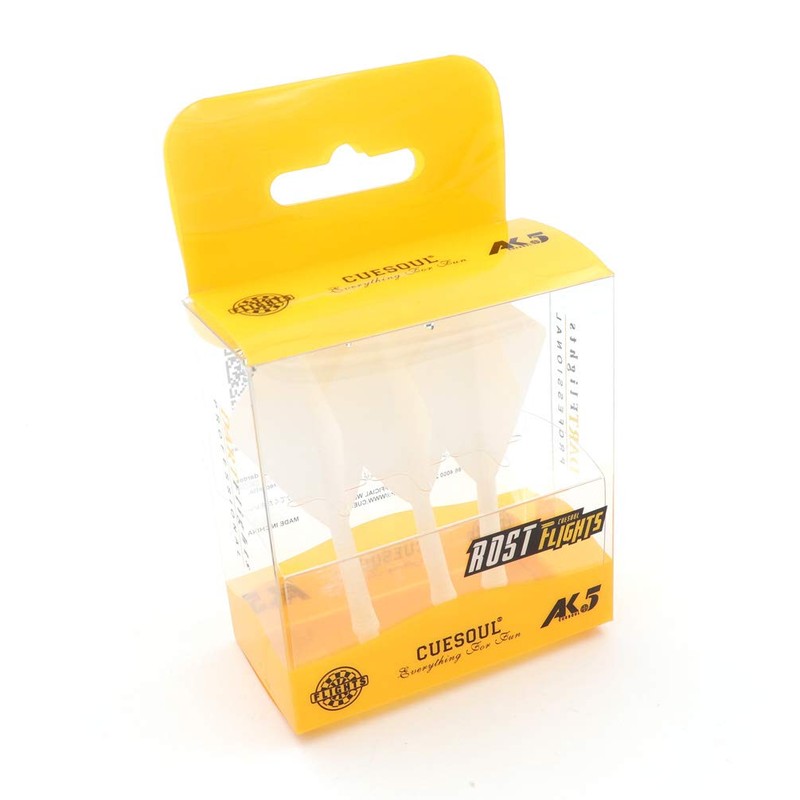 CUESOUL ROST Integrated Dart Shaft and Flights Medium,White Diamond Shape,Set