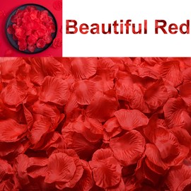 AWCCXMYM 3000 PCS Red Artificial Fake Rose Petals for Romantic Night, Romantic Artistic Festive Atmosphere Creation for Marriage Proposa Wedding Valentine's Day Decoration Gift Box Party Activities