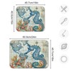 Nautical Ocean Seahorse Dish Drying Mat for Kitchen Counter 16x18