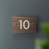 Wood Effect Address House Sign - 148mm x 104mm Contemporary