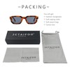 JCTAIFOO Trendy Rectangle Sunglasses for Men Women Vintage Rectangular Retro