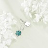 ONEFINITY Four Leaf Clover Earrings 925 Sterling Silver Turquoise Clover