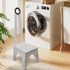 Heavy Duty Kitchen Step Stool with Handle, Besuerte Wooden Stool