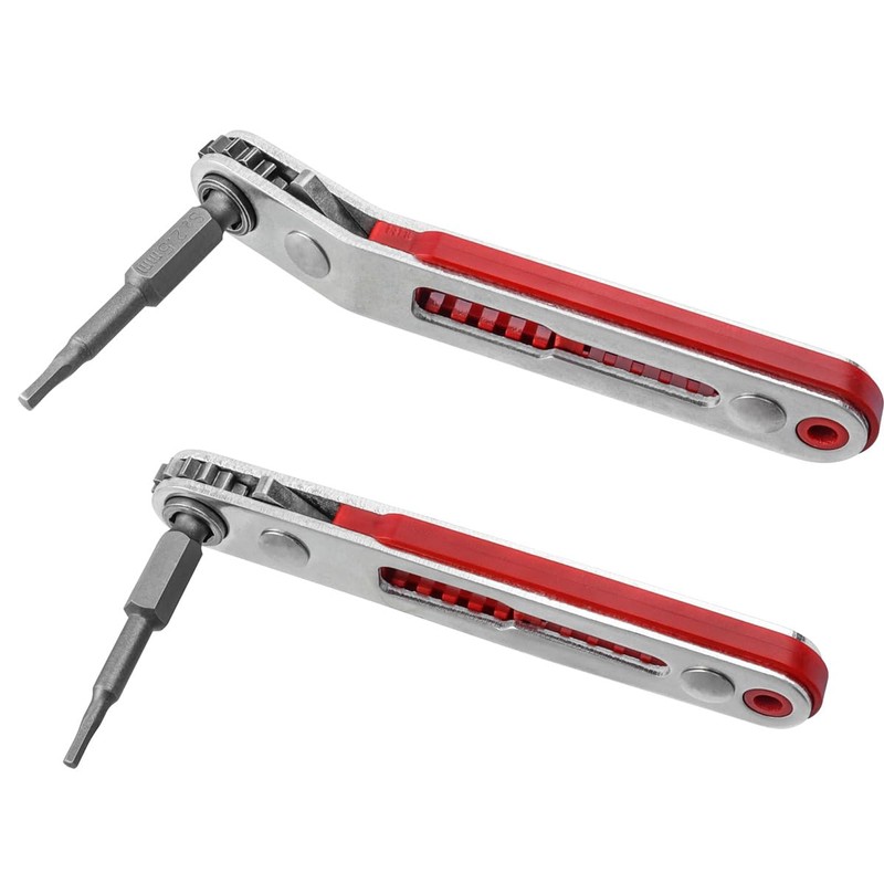 Wolfride Ratchet Screwdriver, Offset Type, Straight Type, Ratchet Handle, 1/4