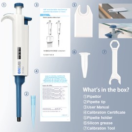 ONiLAB Micro Pipette, Variable Pipette, Adjustable Capacity, Variable Dispenser, Dispensing Trace Liquids, Weighing OniLAB (100-1000μl)