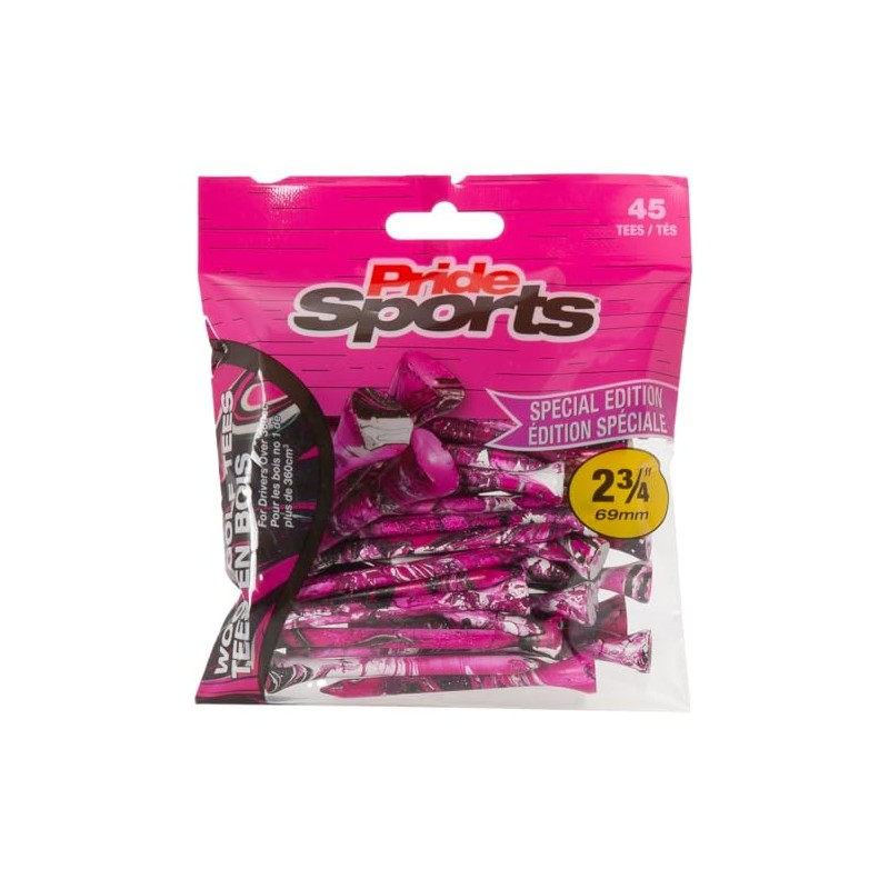 PrideSports Paint Splatter Wooden Golf Tees - 2 3/4" 45