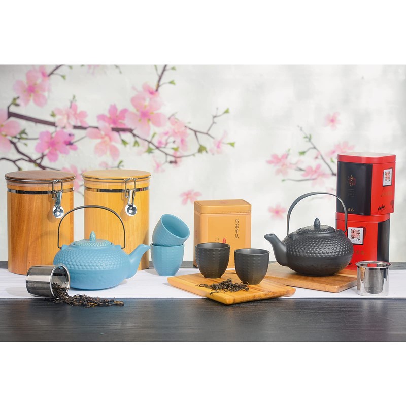 BIA Stoneware 24 Ounce Teapot Set - 3 Piece, Black