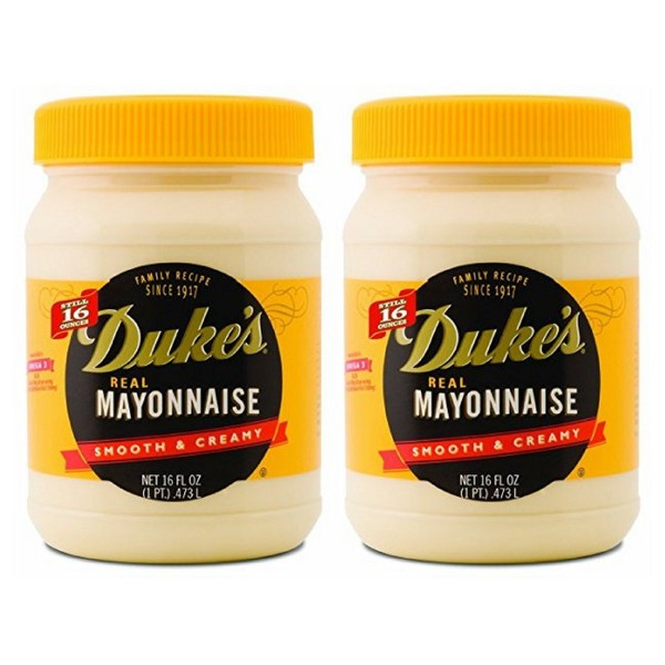 Duke's Real Mayonnaise Smooth & Creamy 2-16 fl oz Jars