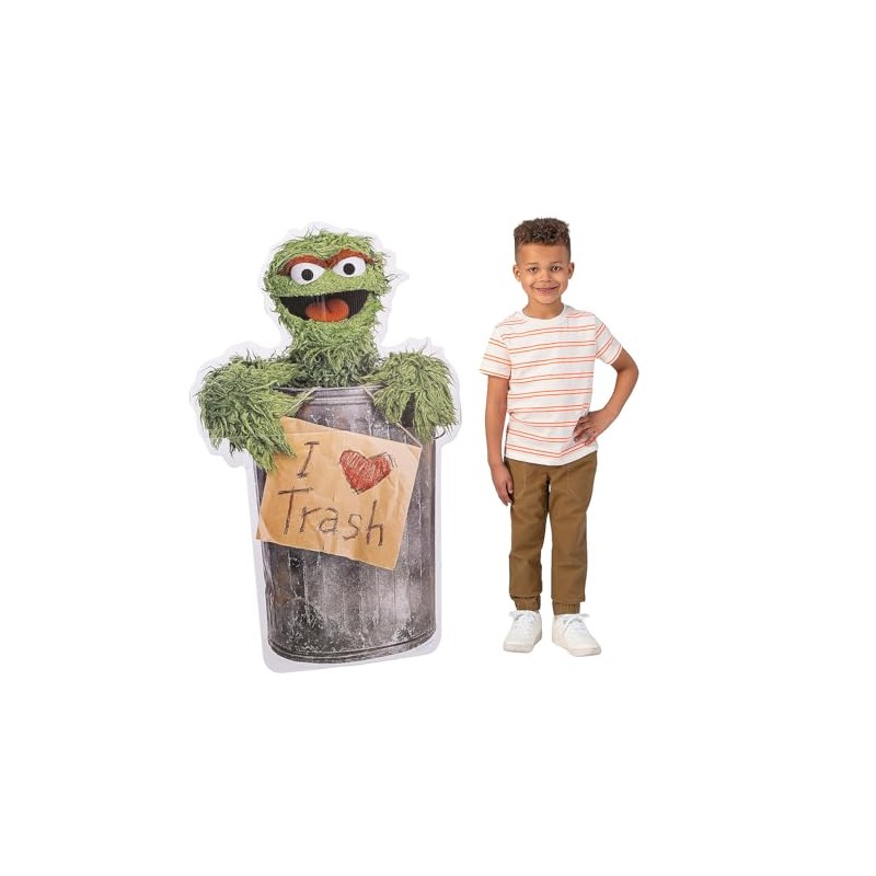 29 1/2" x 48" Sesame Street Oscar the Grouch Cardboard