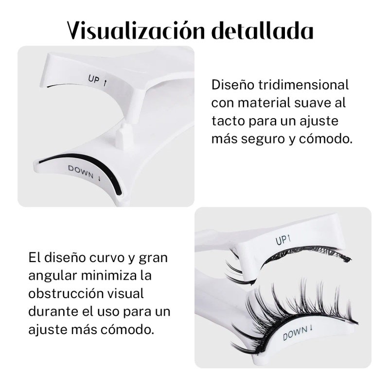 Kit De Pestañas Magnéticas Reutilizables Con Aplicador 2pars