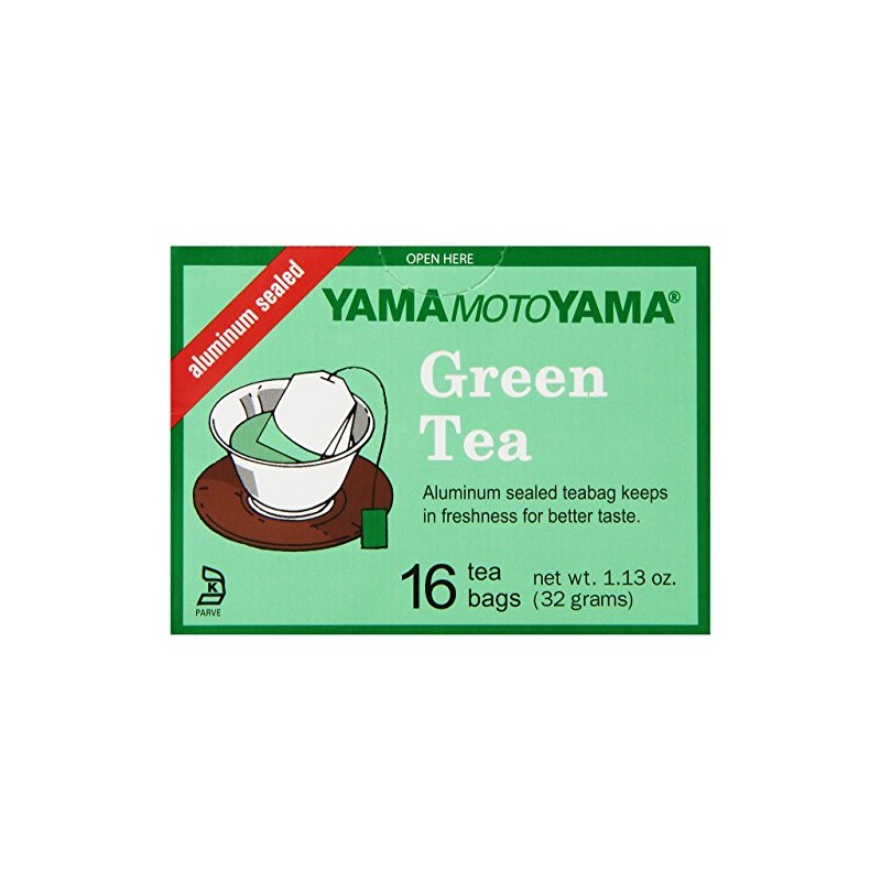 Yamamotoyama Green Tea Bags, 1.13-Ounce (Pack of 6)