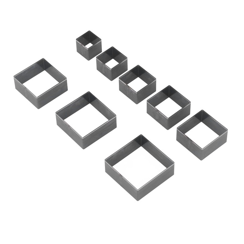 8Pcs Leather Cutting Mold Alloy Steel Square Shape Leather Punching