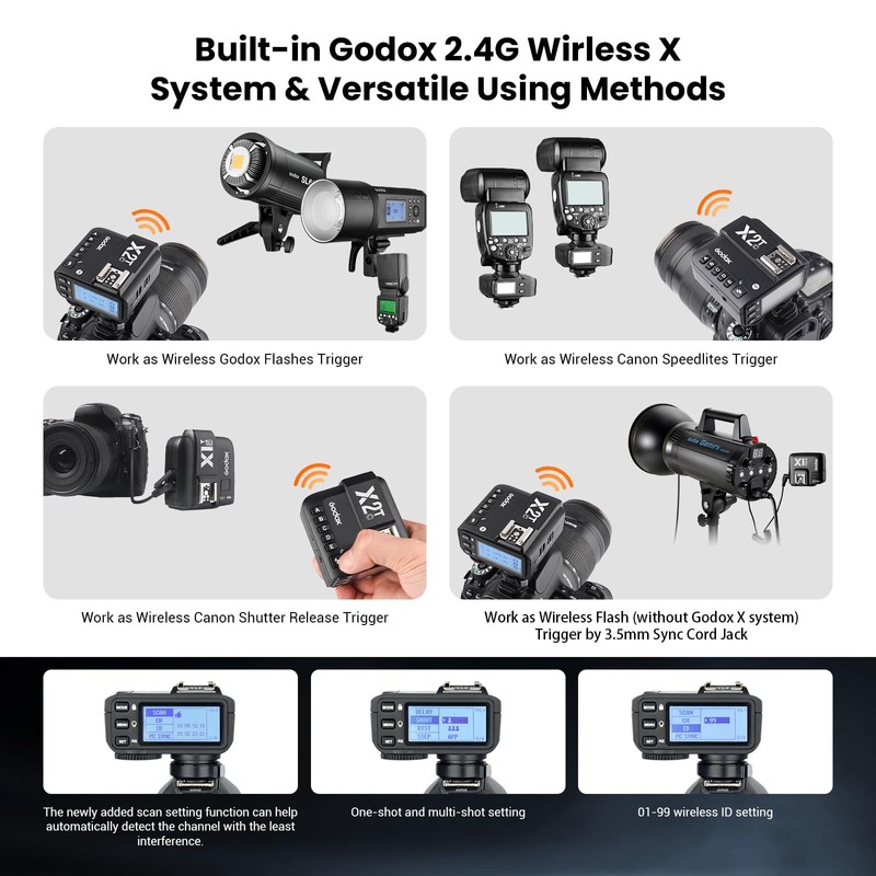 Godox X2T-F 2.4G Wireless Flash Trigger Transmitter for Fuji with