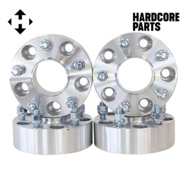 4 Qty Wheel Spacers Adapters 2" fits All 5x5 (5x127) Hubcentric Vehicle to 5x5 Wheel Patterns with 1/2-20 Threads - Compatible with Jeep Wrangler JK Rubicon