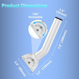 Universal Wireless Bridge Mount, 4pcs 11" J Pole & Wall-Mounted Mounting Bracket for Outdoor Access Point CPE, TV Antenna, Weather Station, Starlink Signal/WiFi Extender