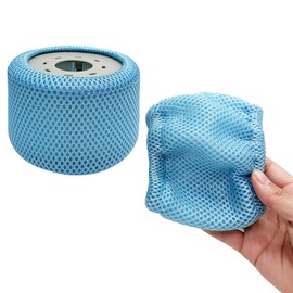 Rhsemi Pack of 2 Protective Nets Compatible with Pool Filter, 90 Pleats Sieve Replacement Filter, Pool Accessories