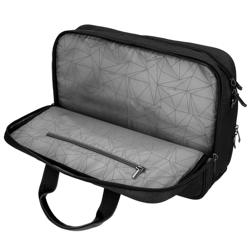 MOVOM Trimmed Laptop Case Double Compartment Adaptable 15.6" Black 40x30x11cm