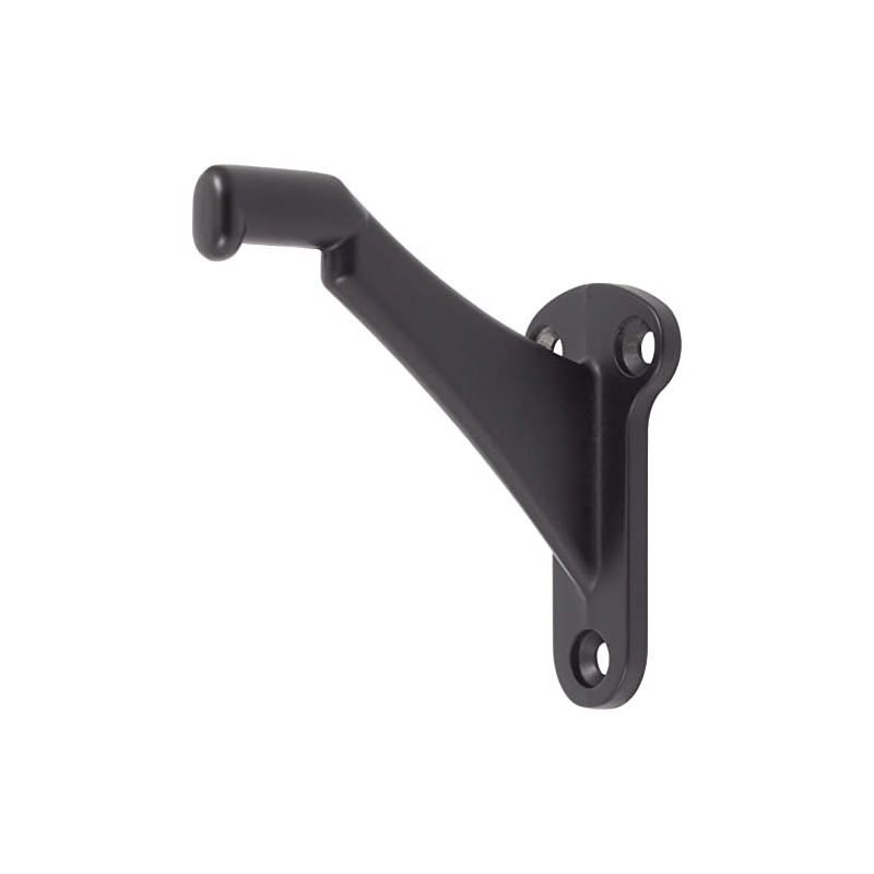 Stone Harbor Hardware Heavy-Duty Handrail Bracket, Matte Black