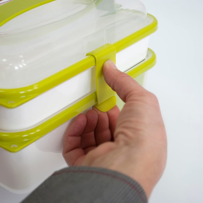 omada Design Lunch Box 1L + 1L with Cutlery, Rectangular