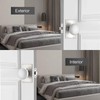 NCL White Door Knob, Satin Nickel Porcelain Door Knobs Interior,