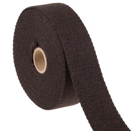 Heavy Duty Cotton Webbing Strap, 1 or 1.5 Inches and Colours, 5m (Brown, 38mm)