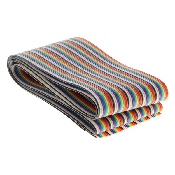 Fielect Rainbow Wire Flat Rainbow Ribbon Jumper Cable Wire 50Pin