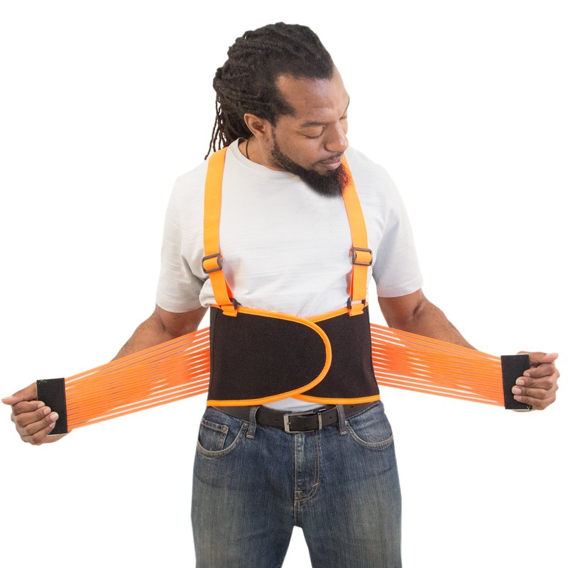 JORESTECH High visibility Back Support Belt with reflective strips (L)