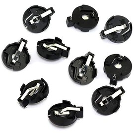 E-outstanding 10 PCS Black CR2032 2025 2016 Coin Cell Button Battery Socket Holder for 3V Button Battery