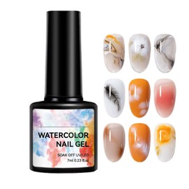 Blooming Gel - 7ml Watercolor Print Soak Off Nail Gel | Spreading Effect Painting Fingernail Art Supplies, Personal Care Supplies For Daily Work Travel