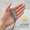 100PCS Round Wheel Spacer Beads, Gold Flat Disc Metal Beads,