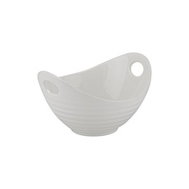 10 Strawberry Street Whittier 7.75"/24 Oz Boat Bowl with Ribbed Texture, Set of 4, White