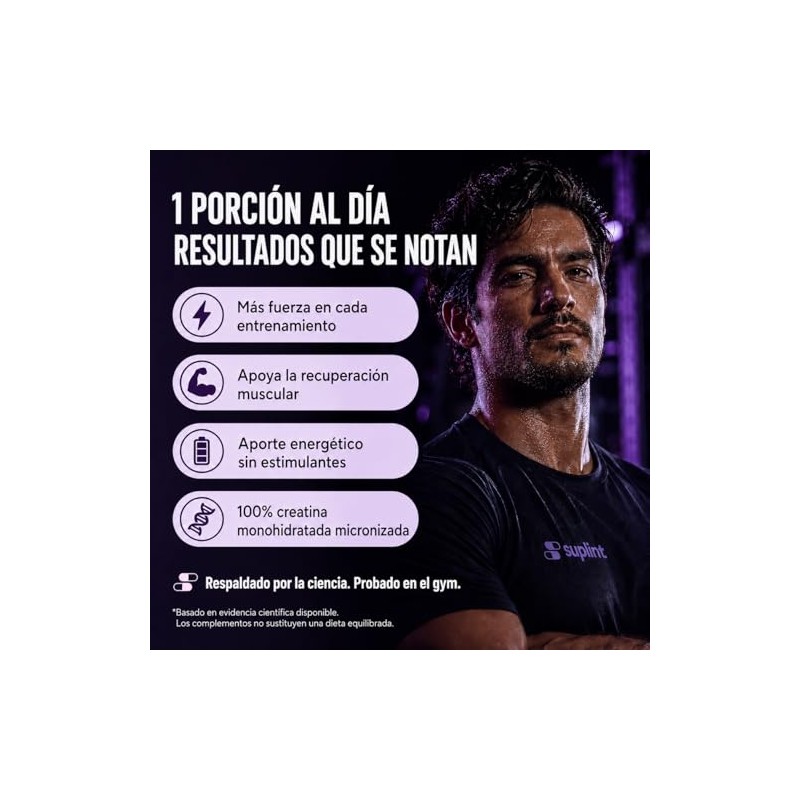 Creatina Monohidratada Micronizada 200 Mesh Suplemento Deportivo Polvo 500 100