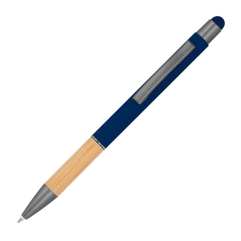 noTrash2003 10 Ergonomic Ballpoint Pens with Metal Tip and Bamboo