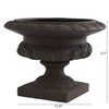 Nearly Natural 12.5in. H Iron-finish Decorative Urn (Indoor/Outdoor) Containers Gray