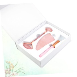 Beavorty Facial Mask Rod Face Mask Tool Face Mask Brush DIY Mask Tool Makeup Accessory Facial Rolling Wheel Face Roller Pink