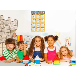 D4DREAM Who Lost a Tooth Chart Poster 11"x 17" Back to School Health Poster for Classroom Nurse Office Chart Poster for Kid Toddler Kindergarten Preschool Elementary School Decoration Teacher Supplies