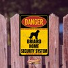 Briard Berger de Brie Dog Sign, Danger Security System, Door