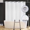 YISURE Split Shower Curtain for Bath Sliding Transfer Bench, White
