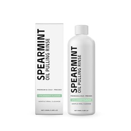 Spearmint Oil Pulling Mouthwash Rinse, Cold-Pressed Coconut Mouthwash,Oral Care,Peppermint Pulling Oil for Teeth and Gums