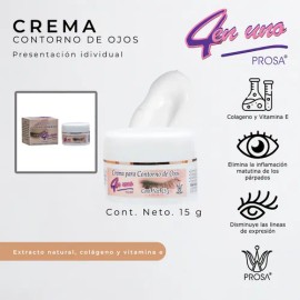 Crema Contorno De Ojos Prosa 4 En 1 Colágeno Vitamina E