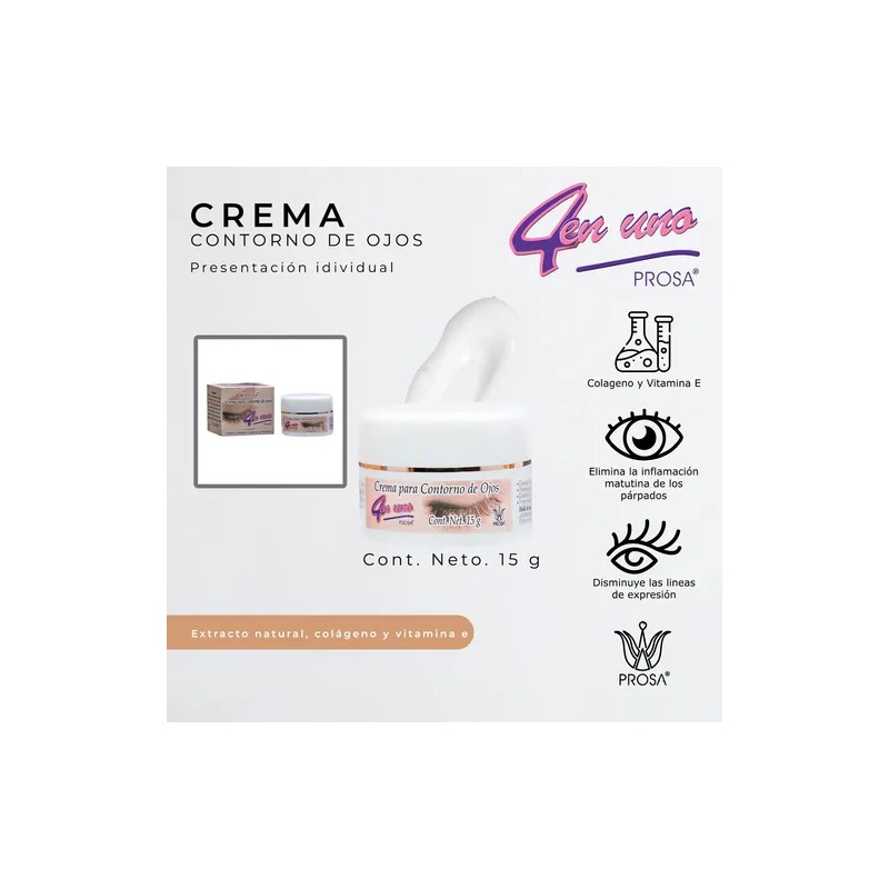 Crema Contorno De Ojos Prosa 4 En 1 Colágeno Vitamina