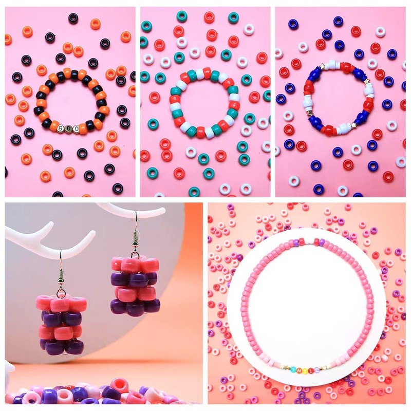 Pony Beads, 4500pcs 6x9mm, Wholesale Beads, Bracelets Jewelry Making, Arts