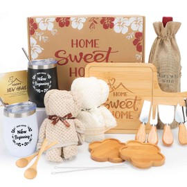 YOTINO 18PCS New Home Gift Ideas,House Warming Gifts for New Home,New Couples include Cutting Board Cups Towels,Gifts for New Homeowners